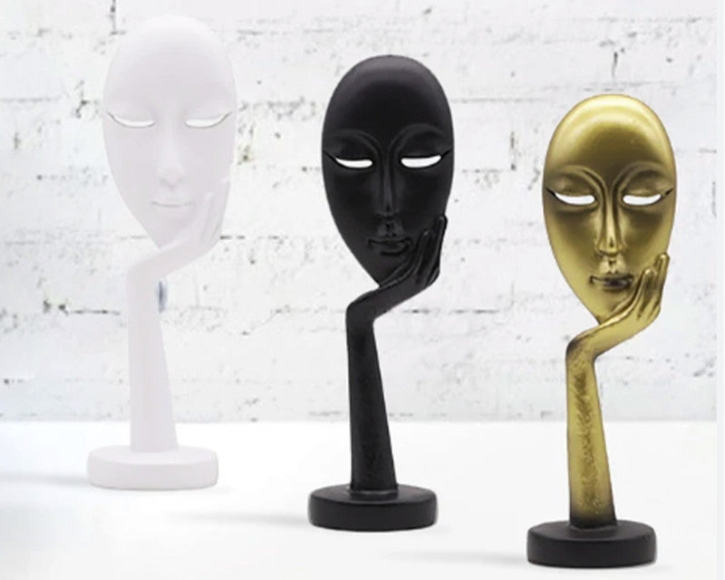 Modern Thinker Face Sculpture - Statue for Home & Office Decor