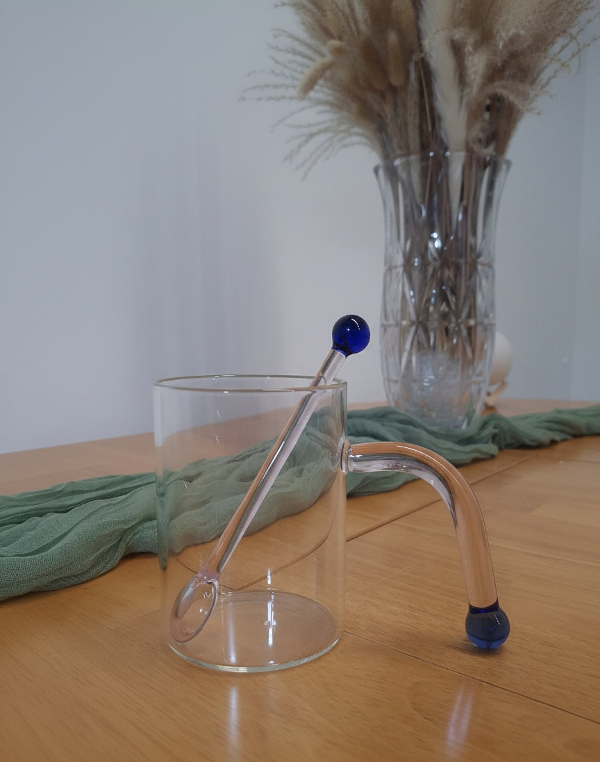 Cobalt Orb Glass Mug