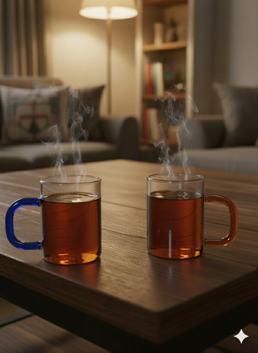 Cobalt Orb Glass Mug